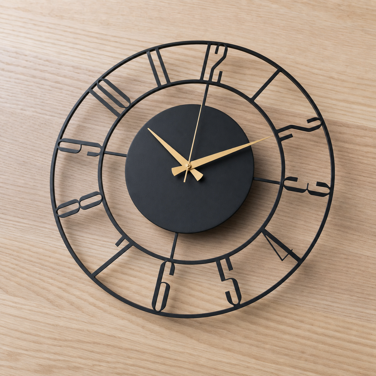Modern Skeleton Wall Clock Open Face