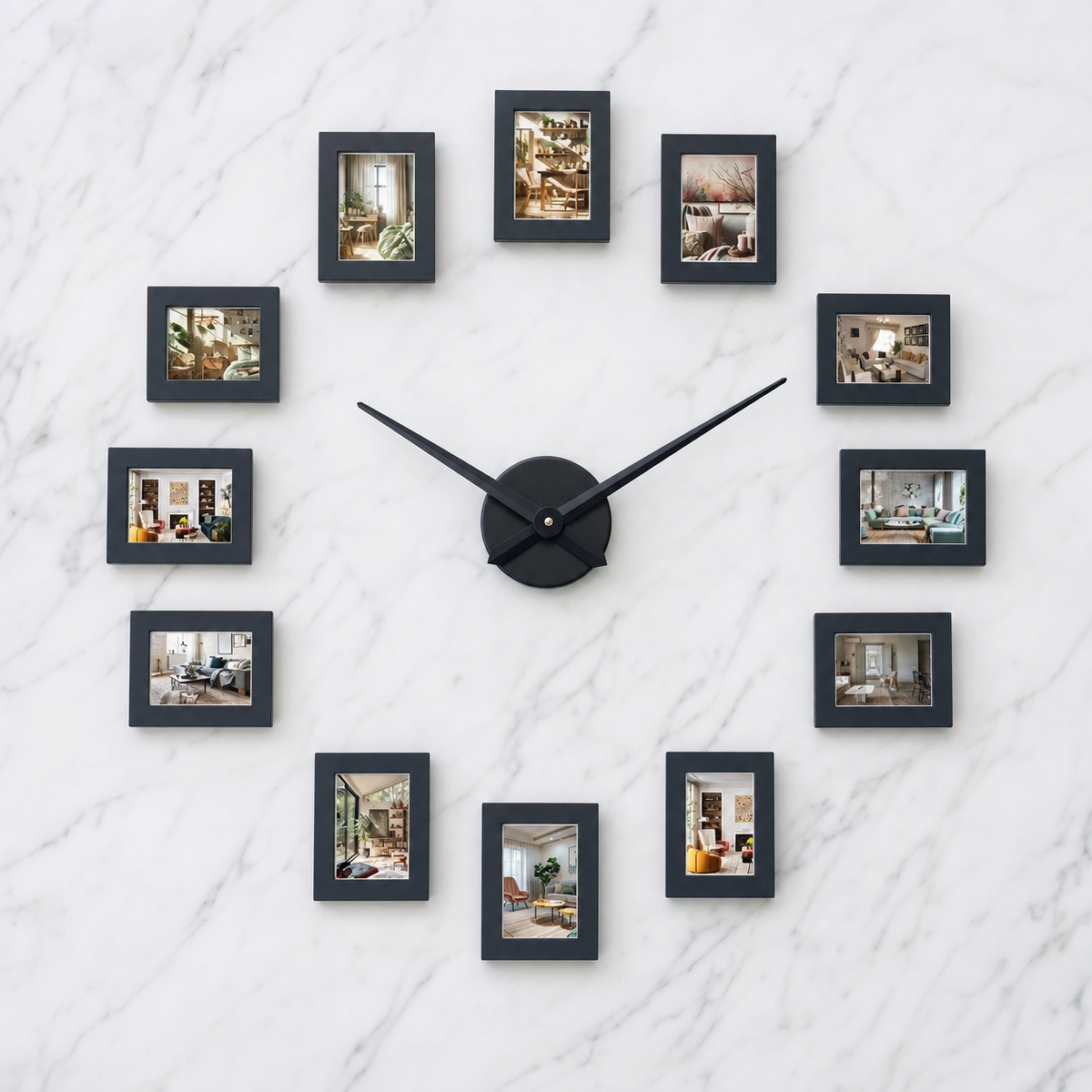 Modern Photo Frame Wall Clock