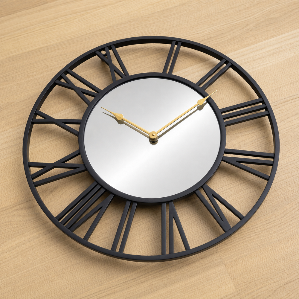 Modern Mirrored Wall Clock Silent