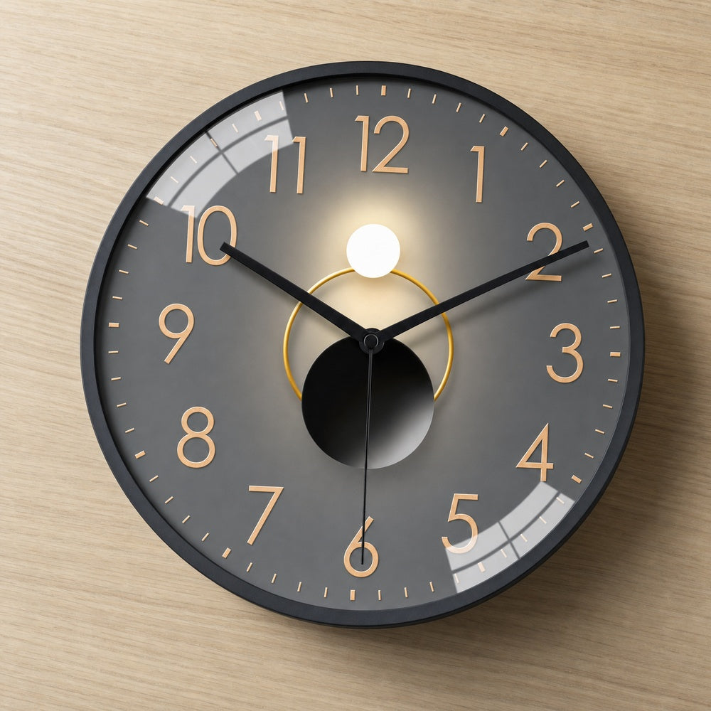 Modern Minimalist Wall Clock Shadow Effect