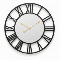 Modern Mirrored Wall Clock Silent