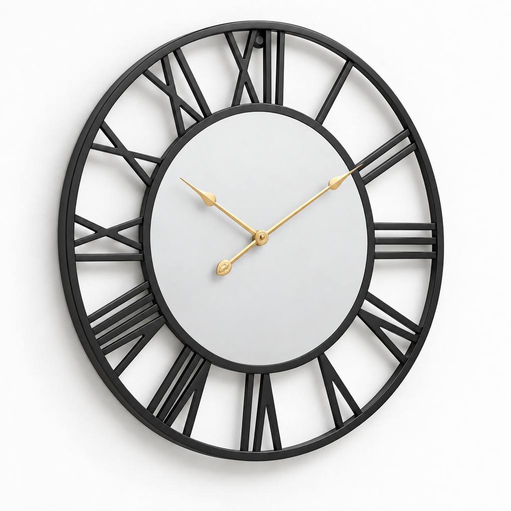 Modern Mirrored Wall Clock Silent
