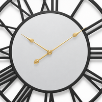 Modern Mirrored Wall Clock Silent