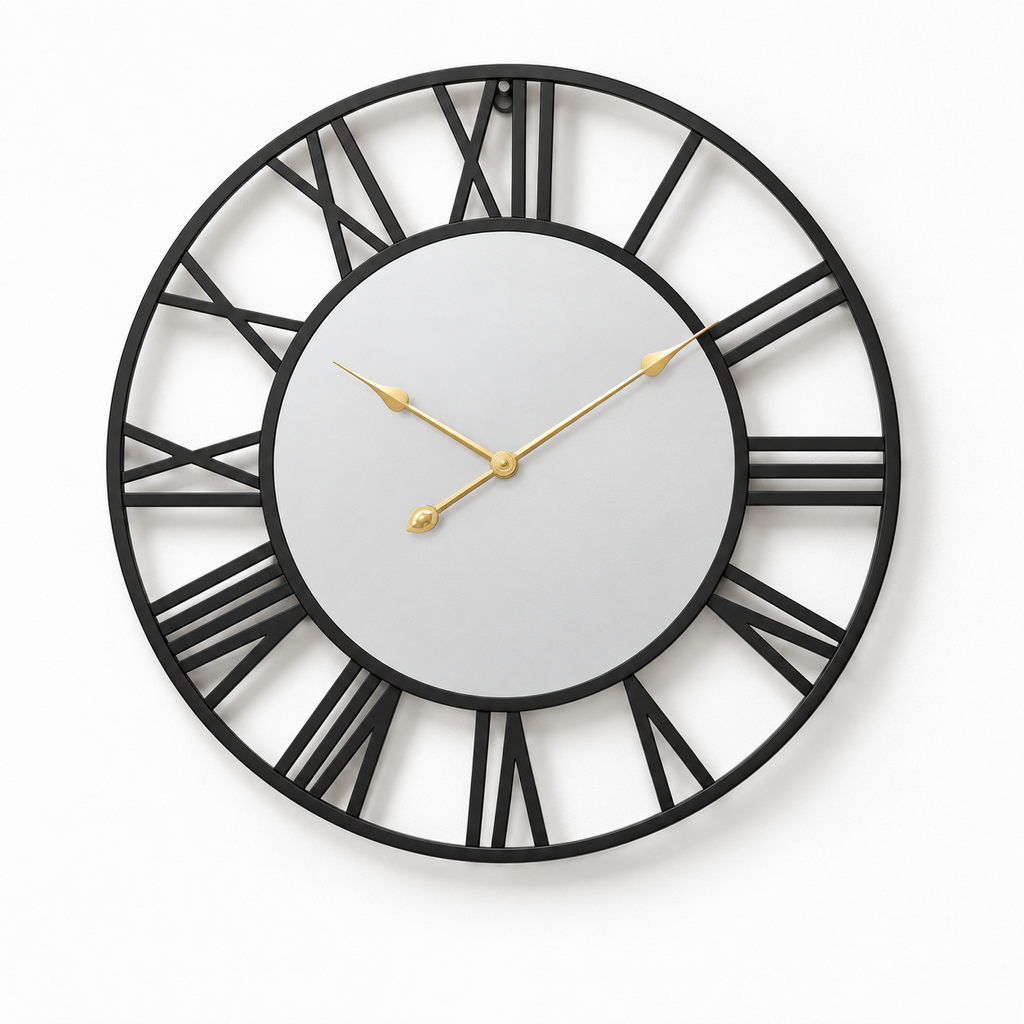Modern Mirrored Wall Clock Silent