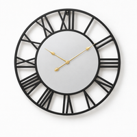 Modern Mirrored Wall Clock Silent