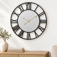 Modern Mirrored Wall Clock Silent