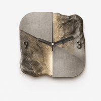 Modern Sandstone Effect Wall Clock with 3D Relief and Silent Quartz