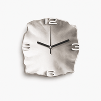 Modern Sandstone Effect Wall Clock with 3D Relief and Silent Quartz