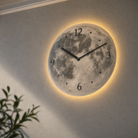 Modern Lunar LED Wall Clock