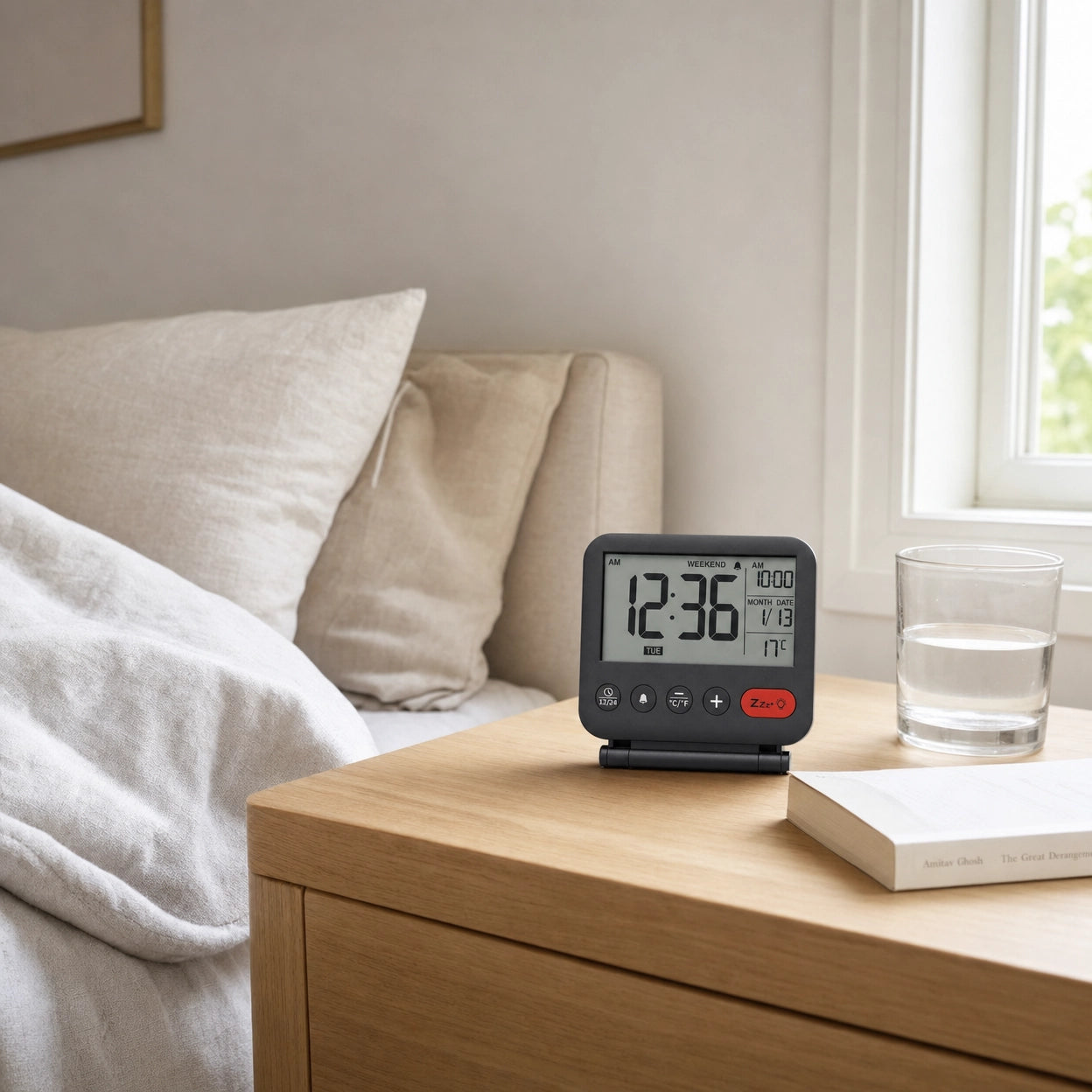 Travel Alarm Clock Portable Compact