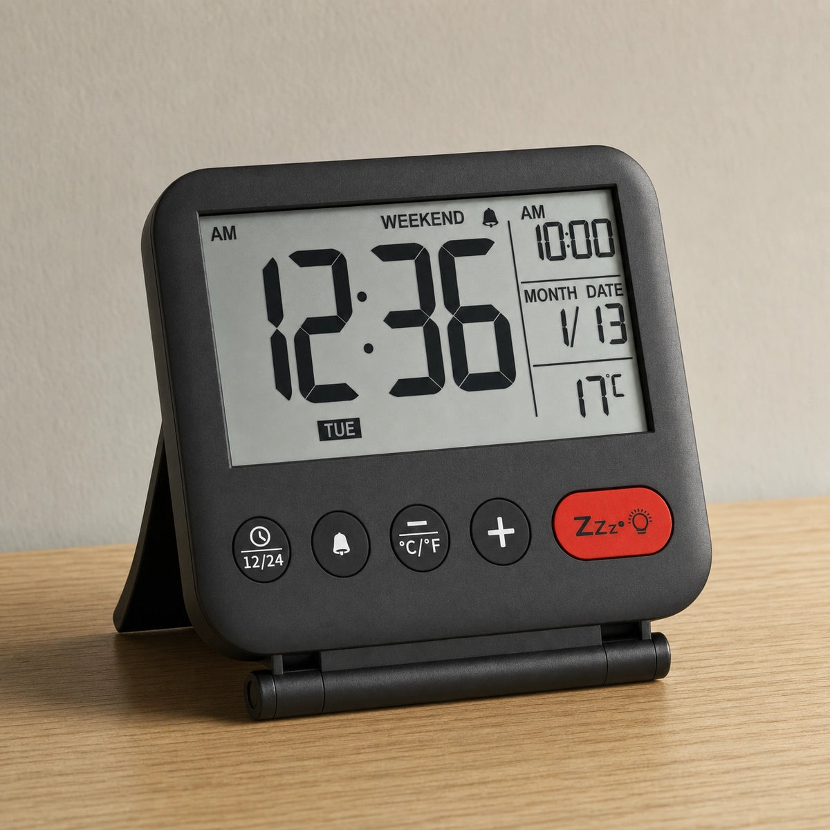 Travel Alarm Clock Portable Compact