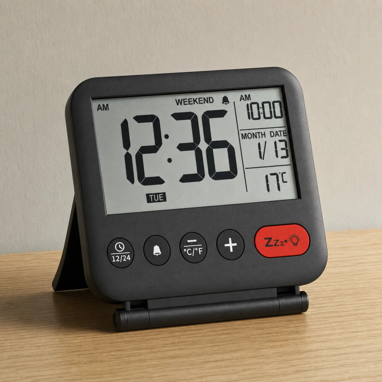 Travel Alarm Clock Portable Compact