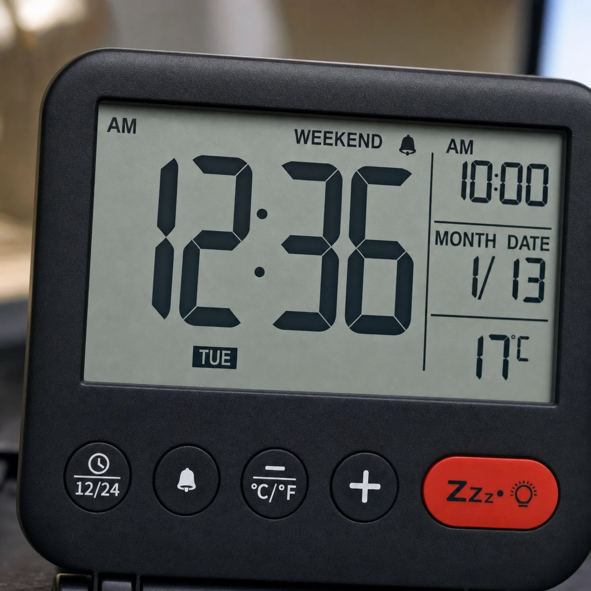 Travel Alarm Clock Portable Compact