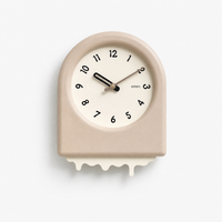 Beige Minimalist Arched Pendulum Wall Clock