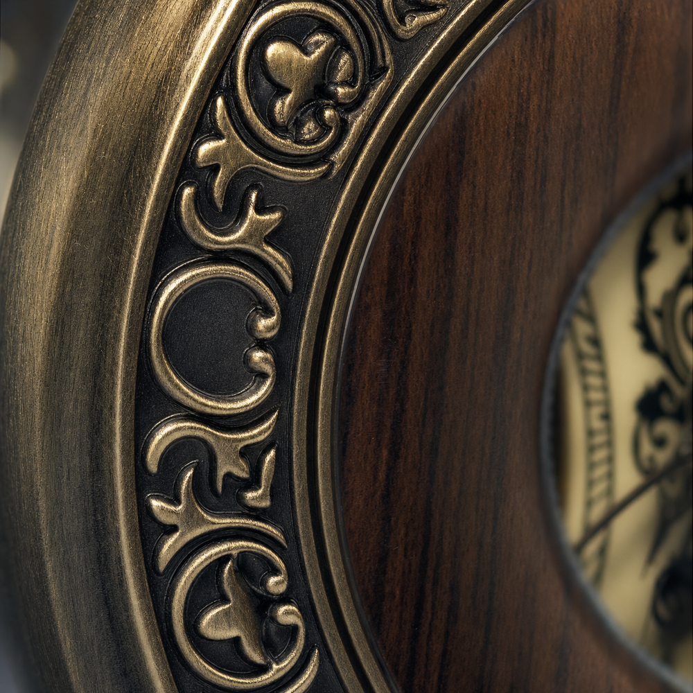 Wooden Bezel Skeleton Pocket Watch