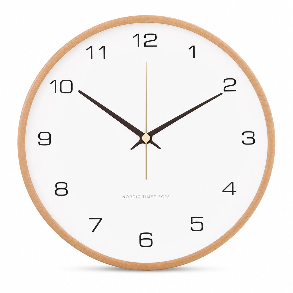 Scandinavian Solid Wood Wall Clock