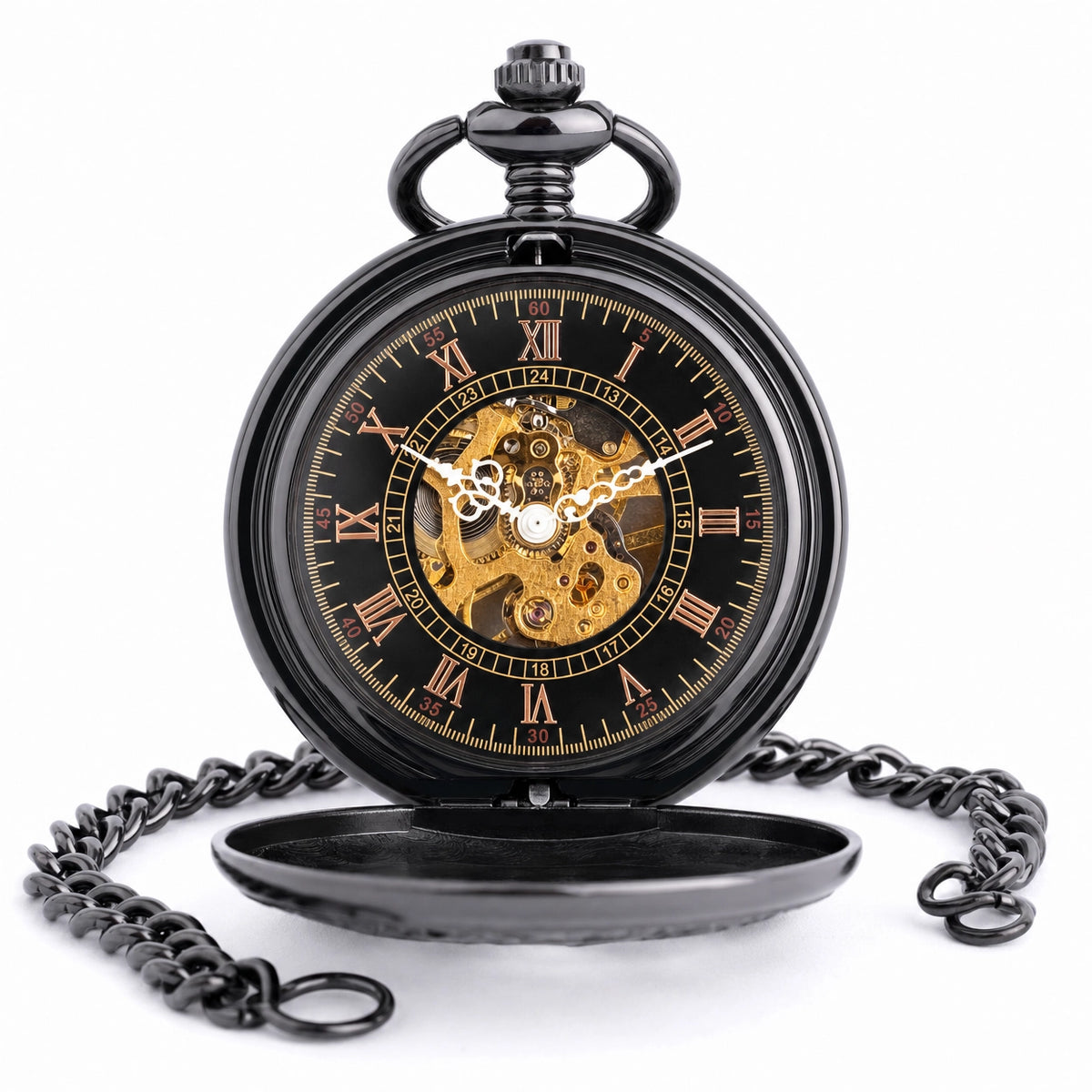 Steampunk Open Face Pocket Watch