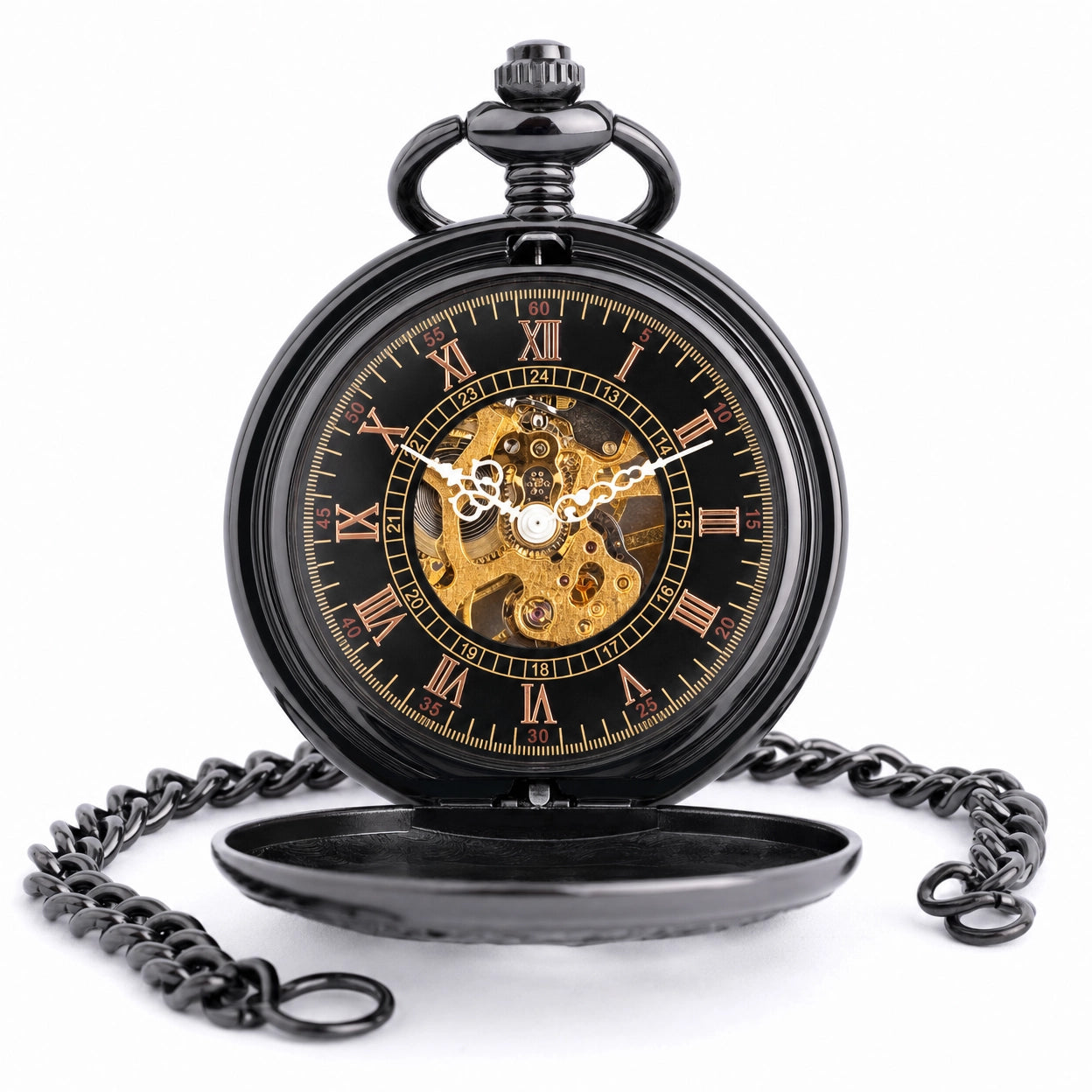 Steampunk Open Face Pocket Watch