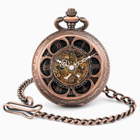 Vintage Skeleton Pocket Watch Engraved