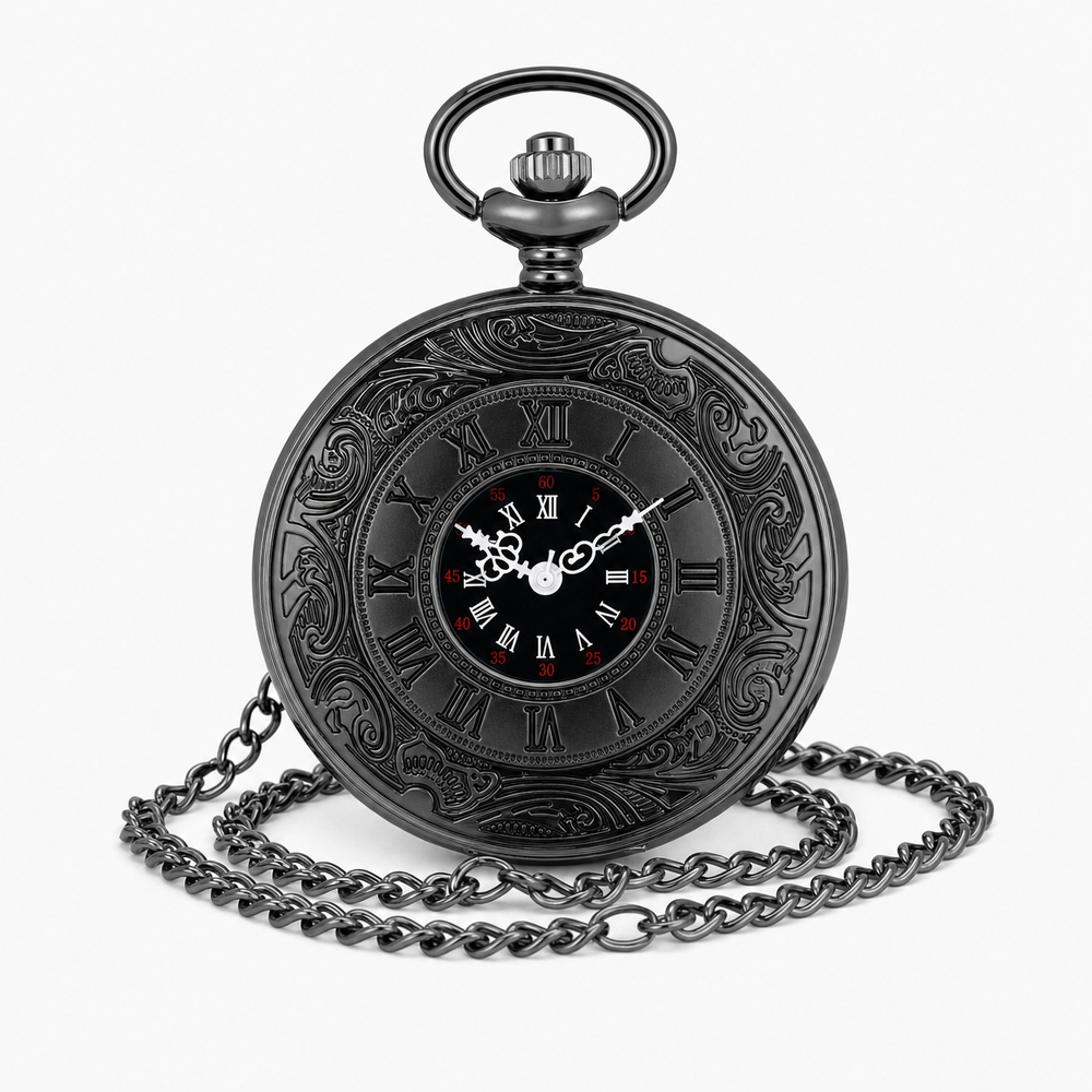 Pocket Watch Vintage Skeleton Exposed Gear