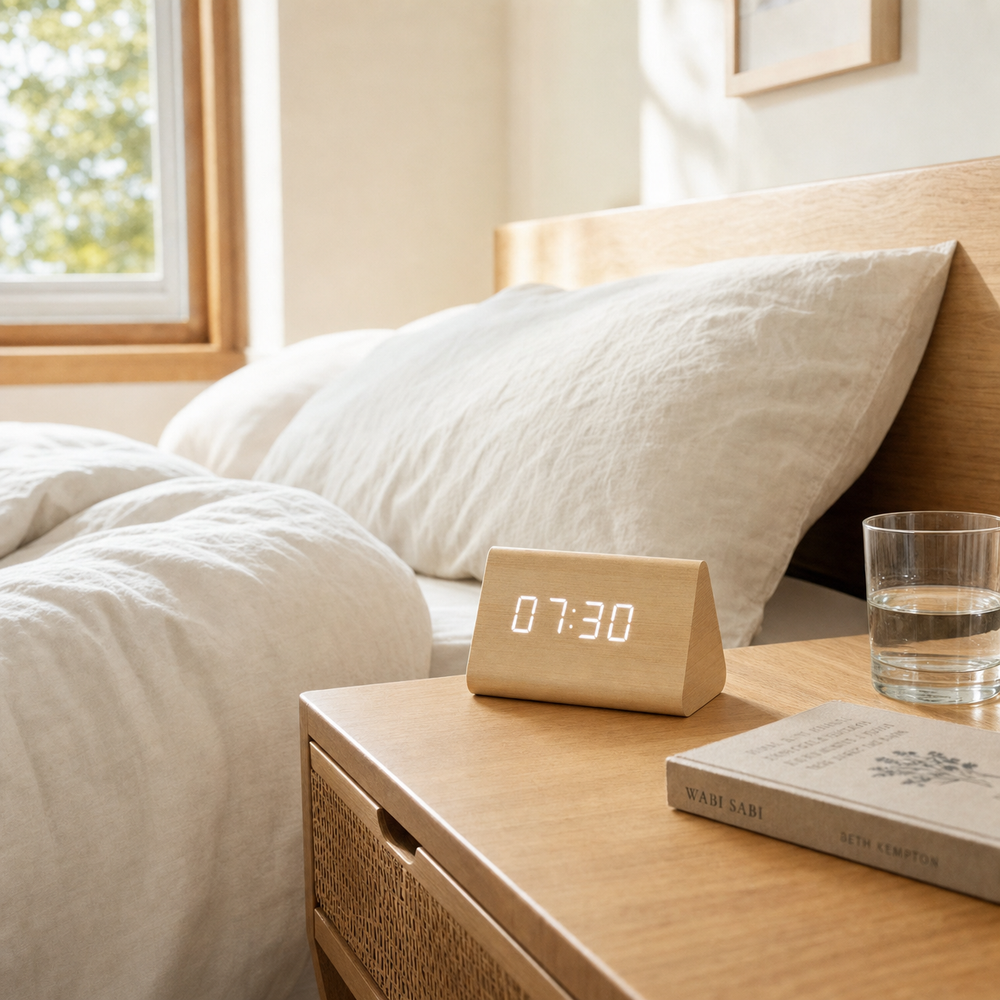 Modern Triangular LED Alarm Clock