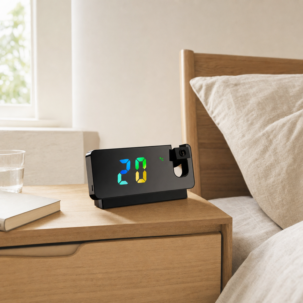 Alarm Clock 180 Degree Projector Display