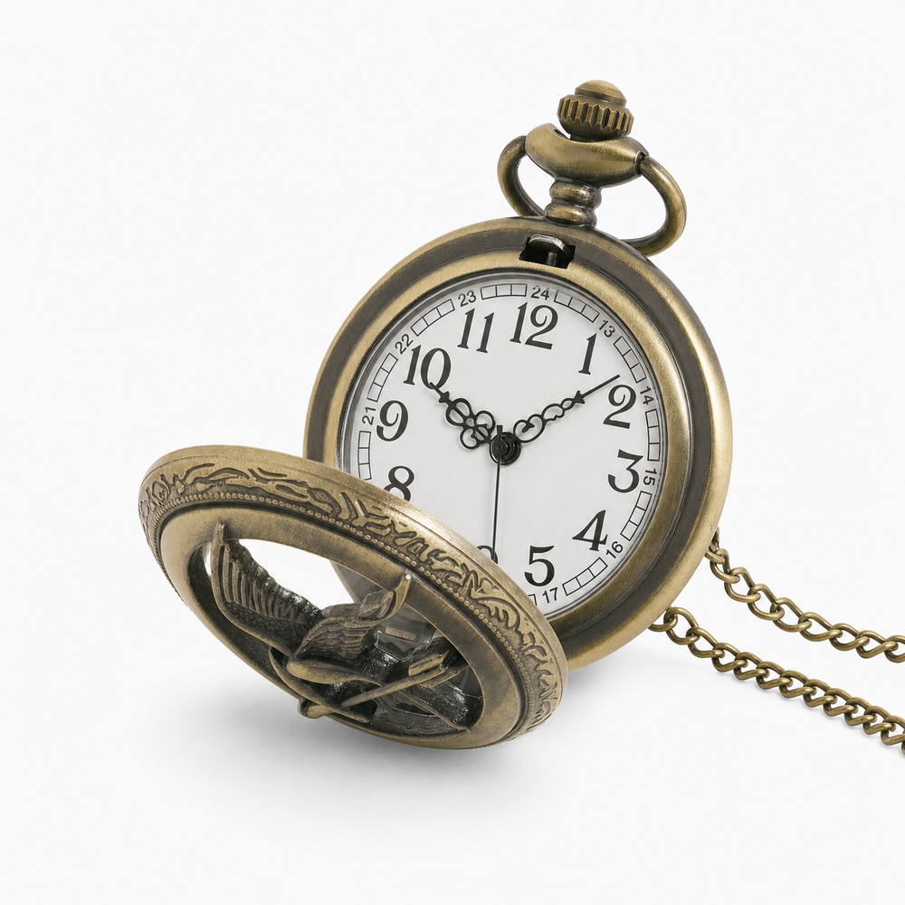 Vintage Quartz Open Face Pocket Watch