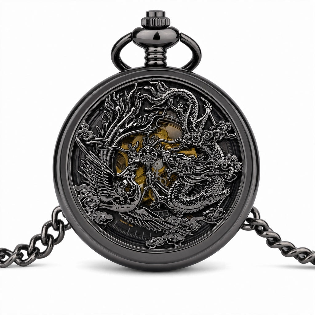 Steampunk Open Face Pocket Watch