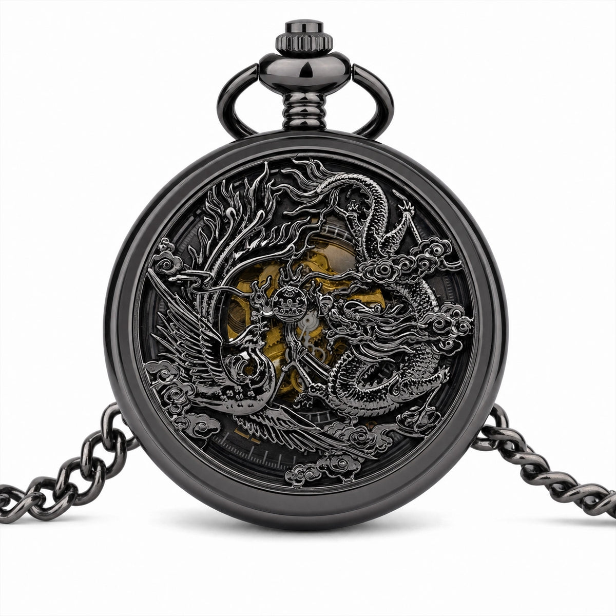Steampunk Open Face Pocket Watch