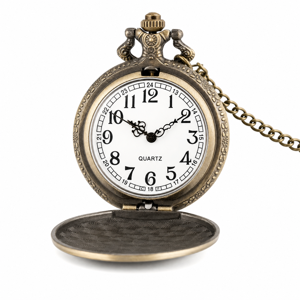 Vintage Mechanical Pocket Watch Open Face