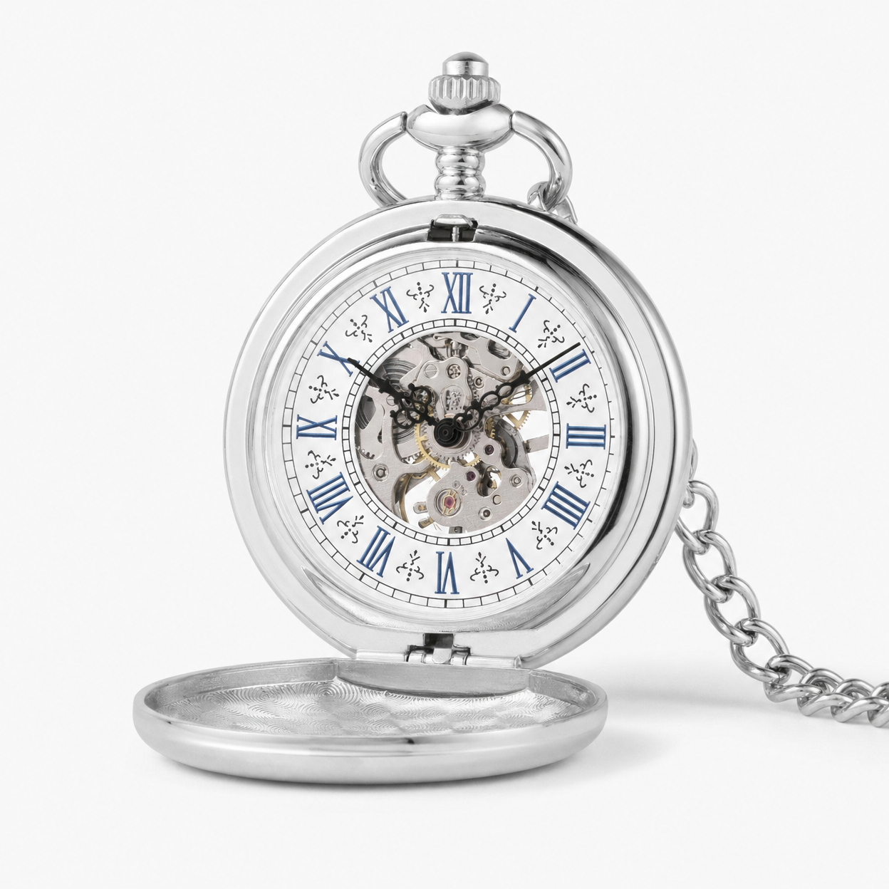 Skeleton Mechanical Pocket Watch For Him
