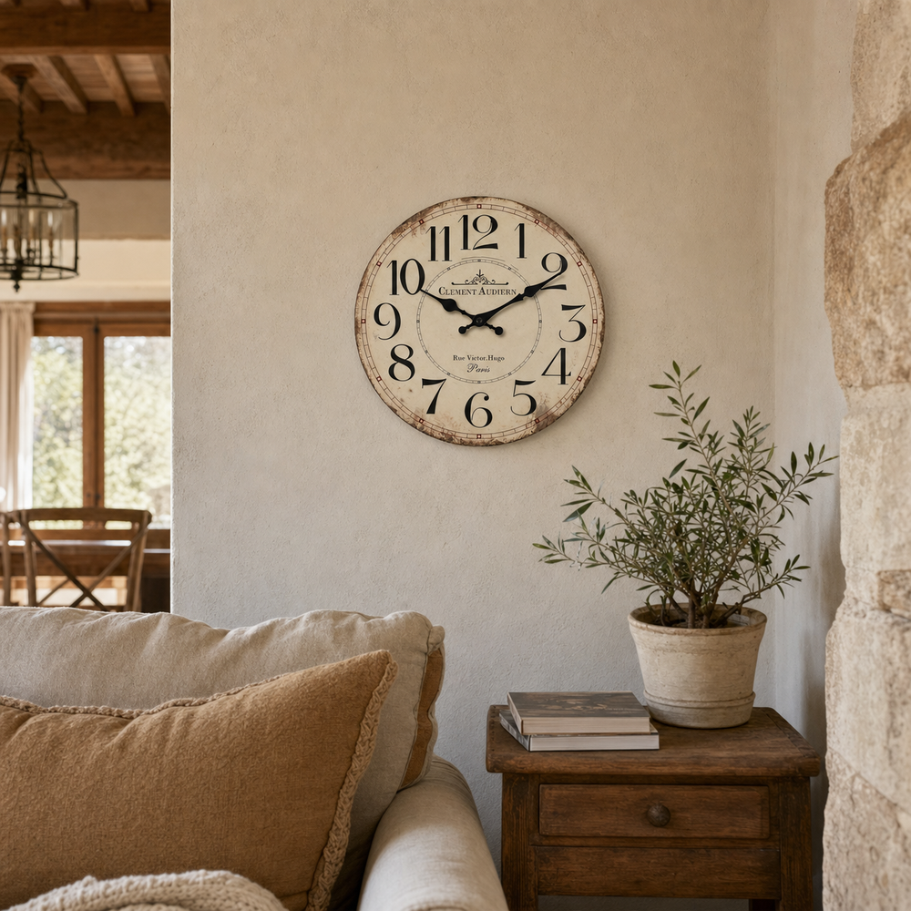 Vintage French Style Silent Wall Clock