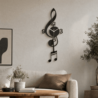 Royal Opera Wall Clock Treble Clef Silent Movement