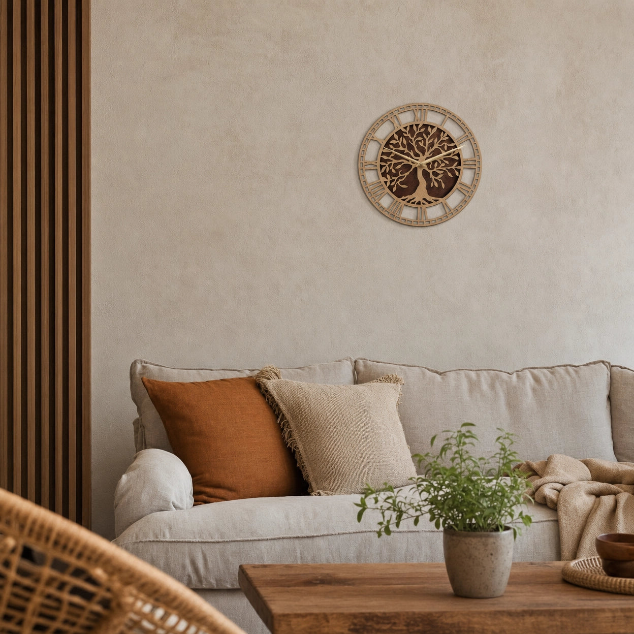 Tree Of Life Wall Clock Roman