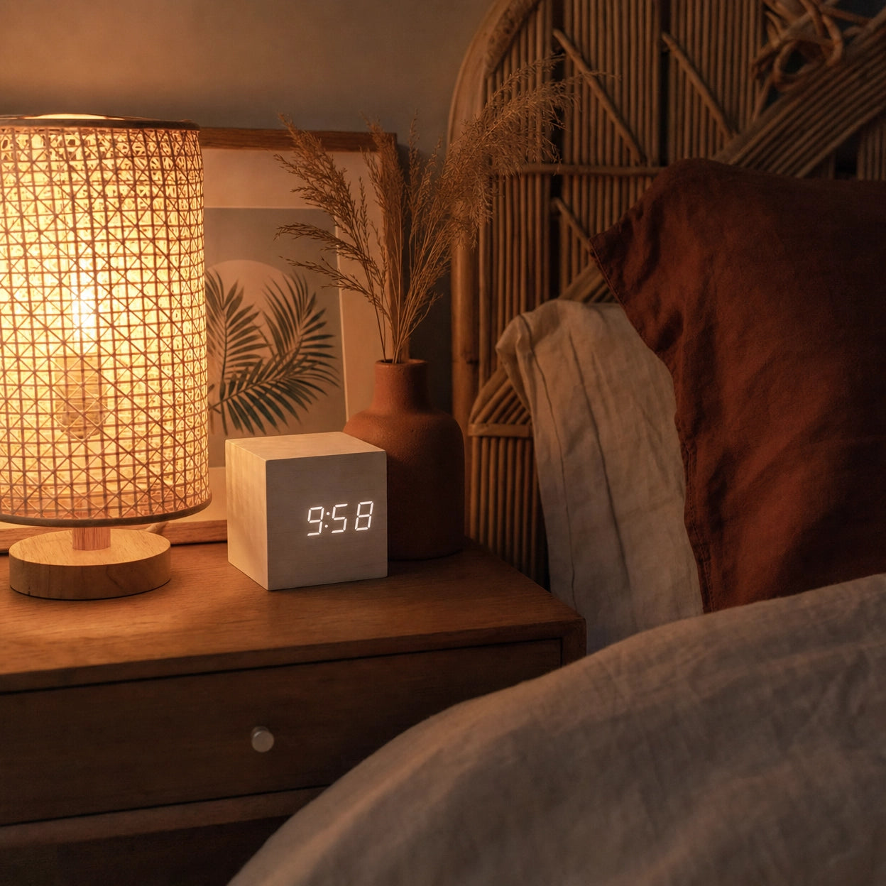 Digital Alarm Clock USB Charging Snooze
