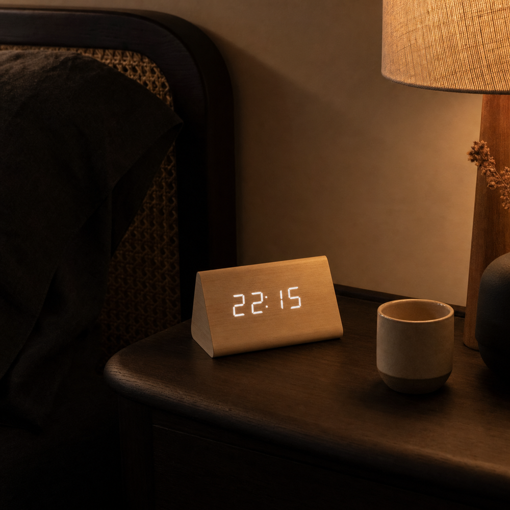 Modern Triangular LED Alarm Clock