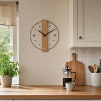 Minimalist Wooden Wall Clock Silent