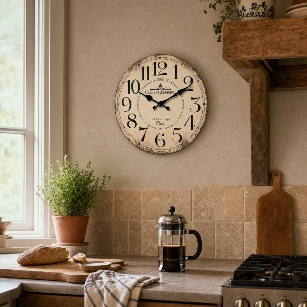 Vintage French Style Silent Wall Clock