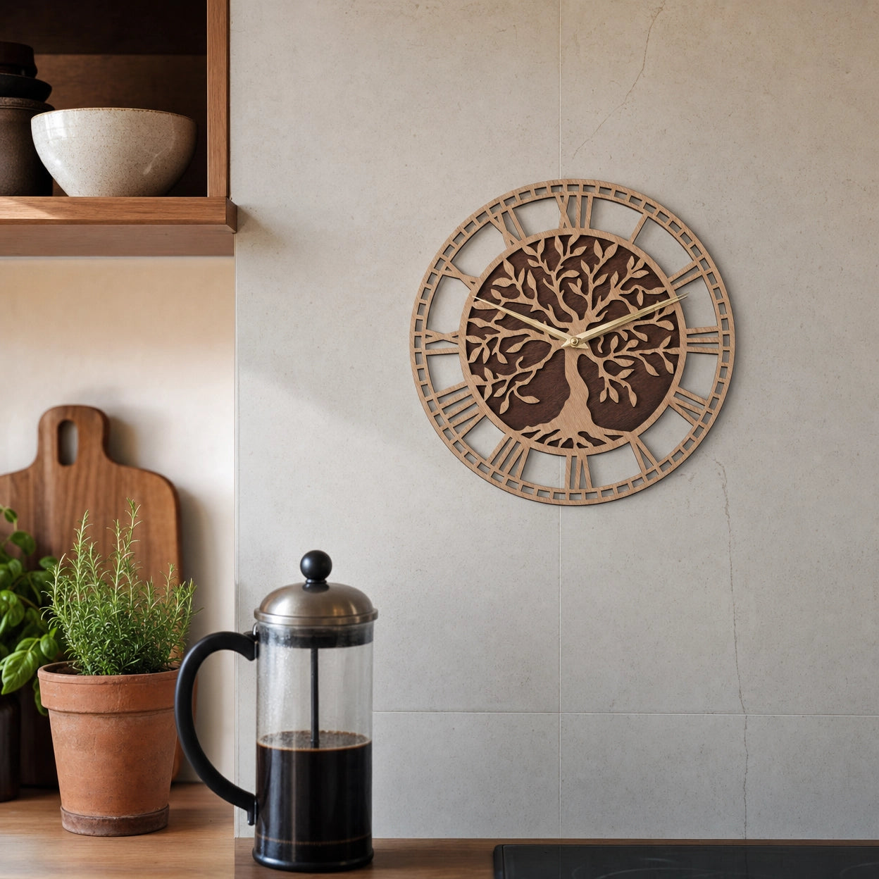 Tree Of Life Wall Clock Roman