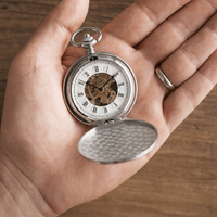 Skeleton Dial Mechanical Pocket Watch