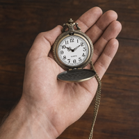 Vintage Mechanical Pocket Watch Open Face