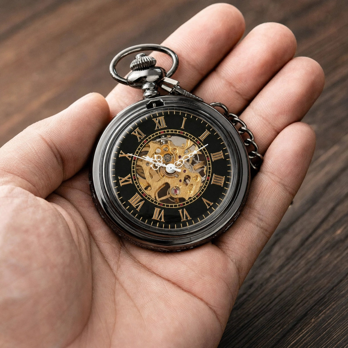 Antique Hunter Pocket Watch For Men