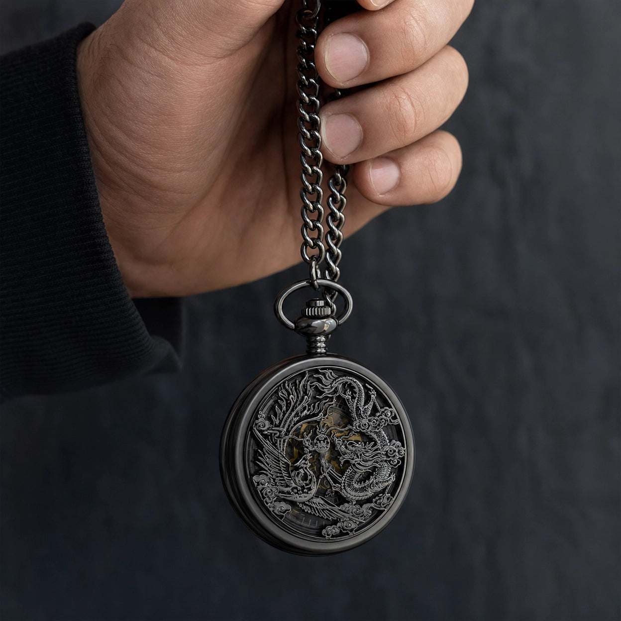 Steampunk Open Face Pocket Watch