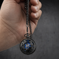 Skeleton Pocket Watch With Chain