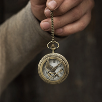 Vintage Quartz Open Face Pocket Watch