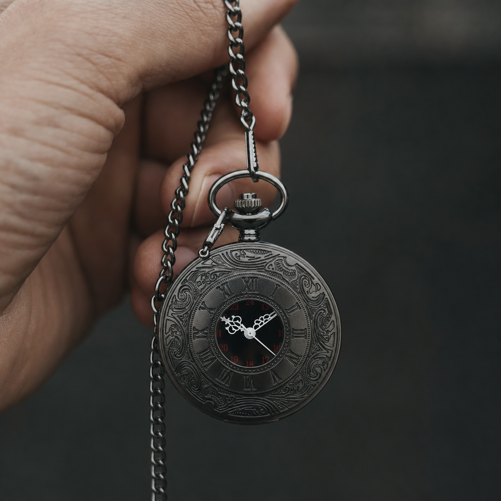 Pocket Watch Vintage Skeleton Exposed Gear
