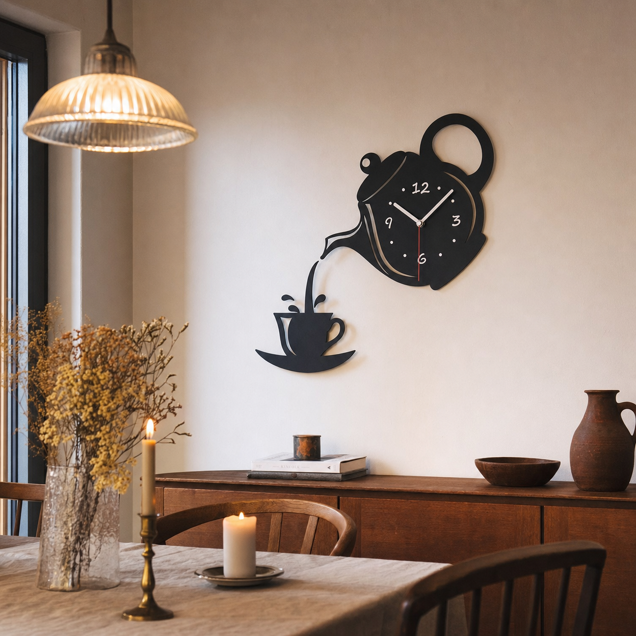 Kitchen Teapot Wall Clock