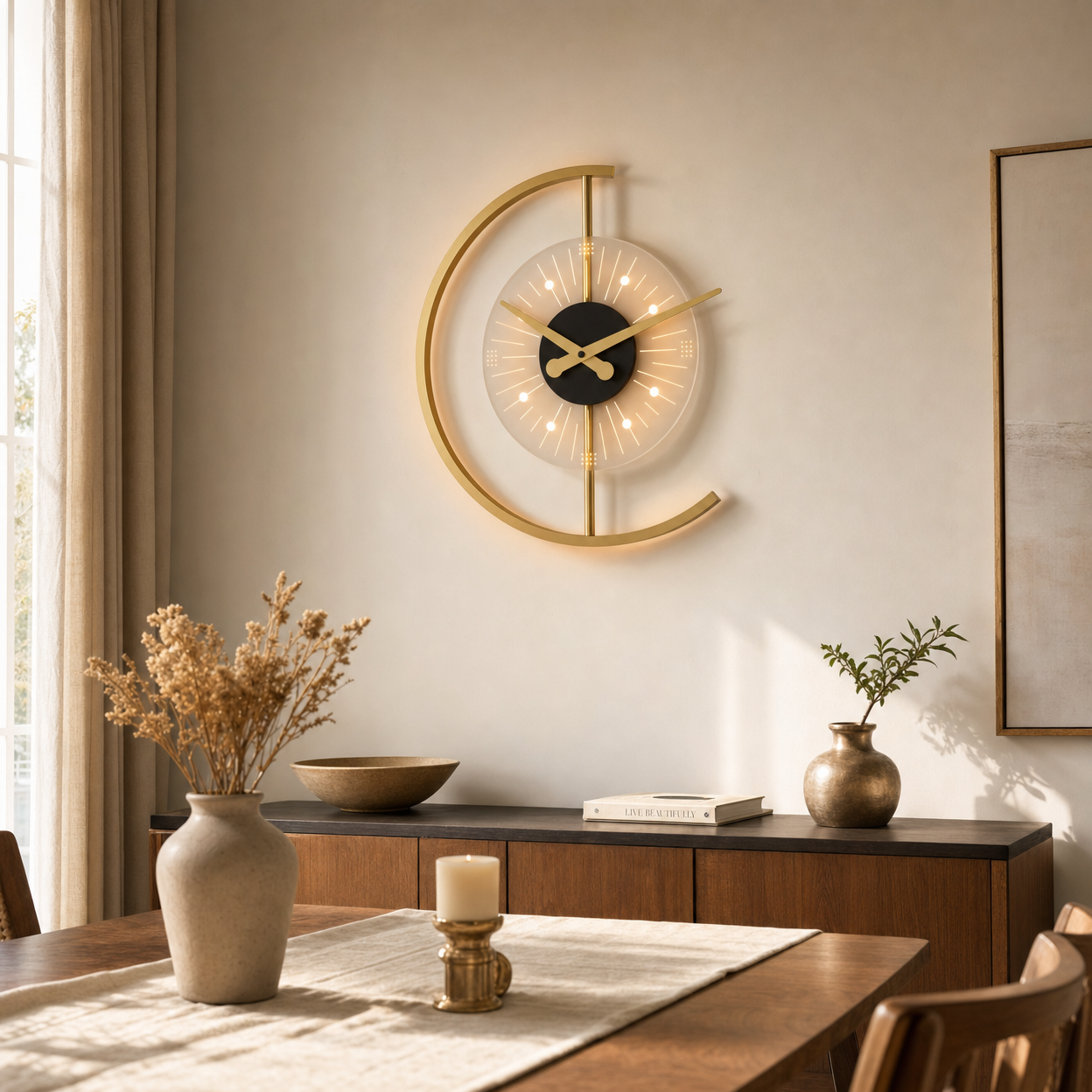 Silent Luminous Effect Wall Clock