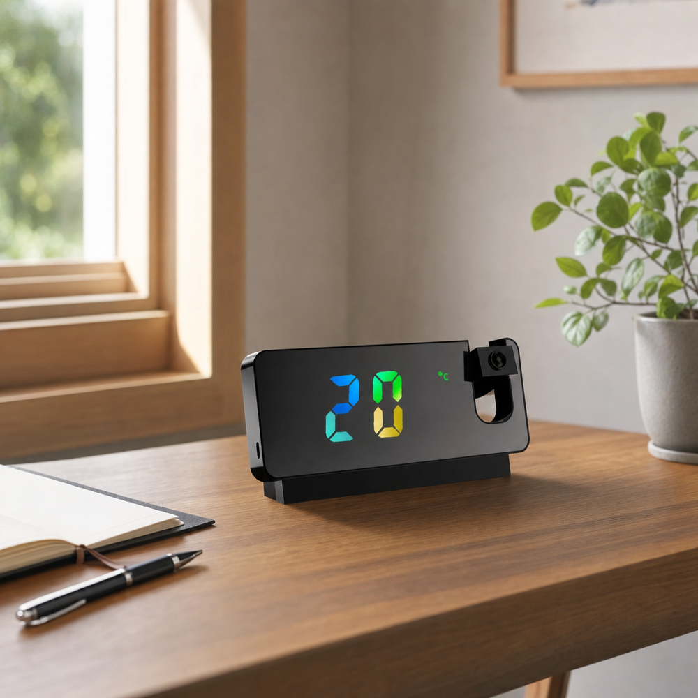 Alarm Clock 180 Degree Projector Display