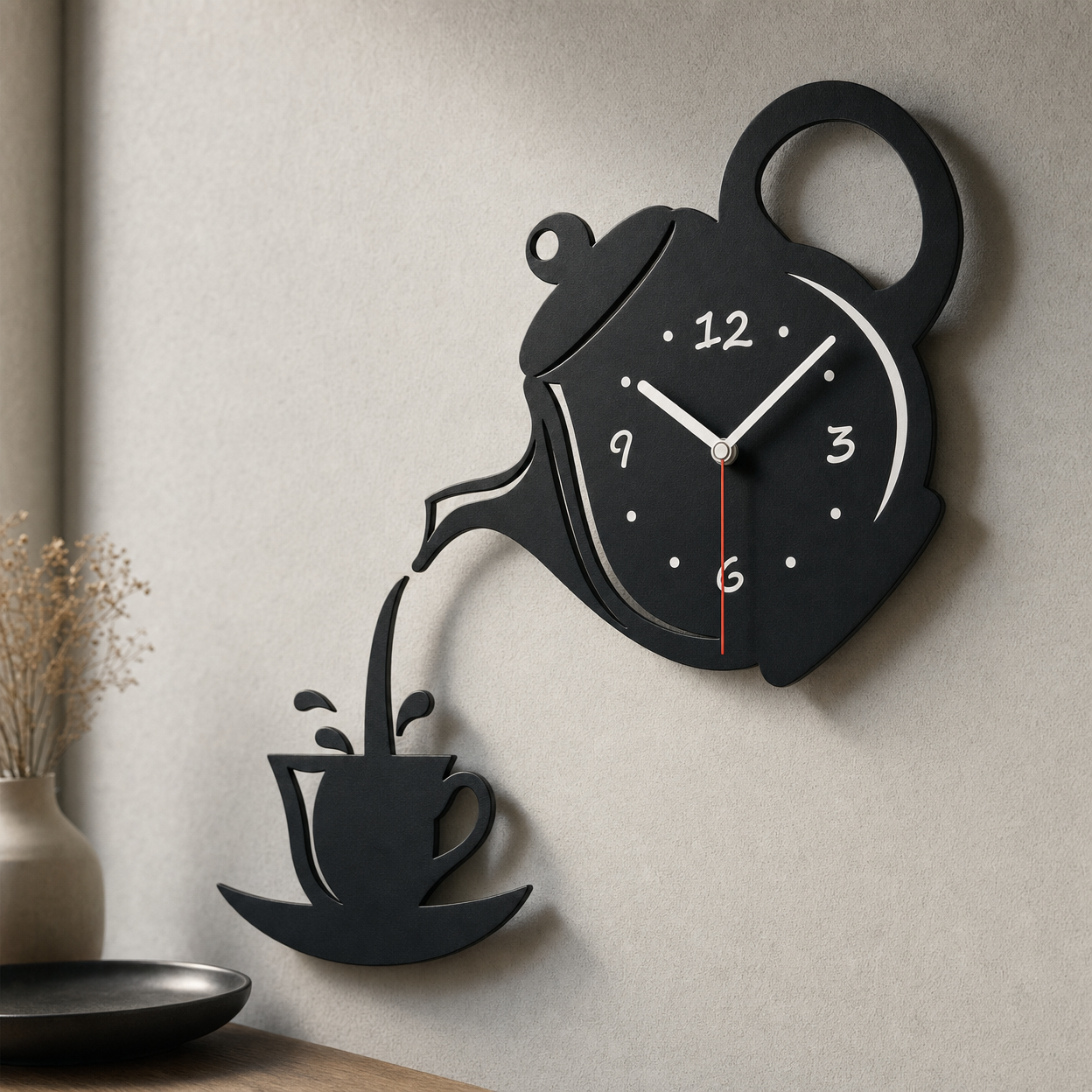 Kitchen Teapot Wall Clock